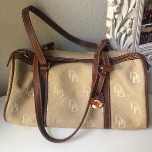 Tan Dooney and Bourke monogram shoulder bag purse